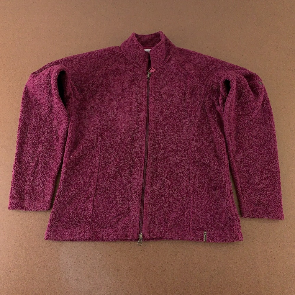 Columbia Women's Size Medium Plum Fleece Full Zip Jacket